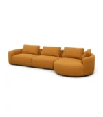 canapé moderne NOVA gris anthracite en tissu bouclette