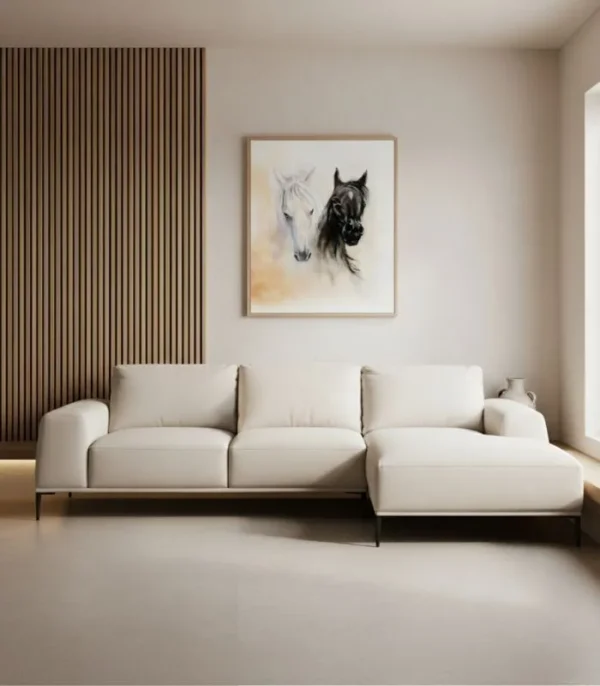Canapé OASIS – canapé moderne beige en tissu HR
