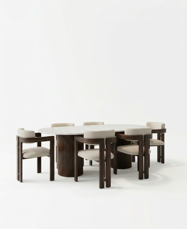 Set Table À Manger Avec 6 Chaises DINEX